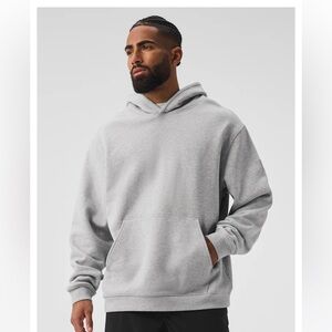 Alo - Unisex - Renown heavy weight hoodie - athletic Heather grey - size M